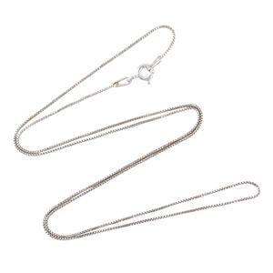 Vintage Sterling Silver 925 Italy Box Chain Necklace 18.5”